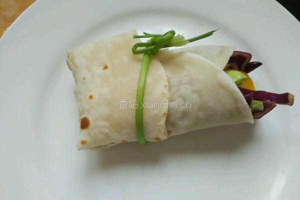 彩椒双色甘蓝卷饼的做法图解9