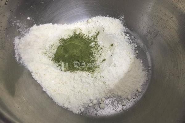 绿茶马卡龙的做法图解3
