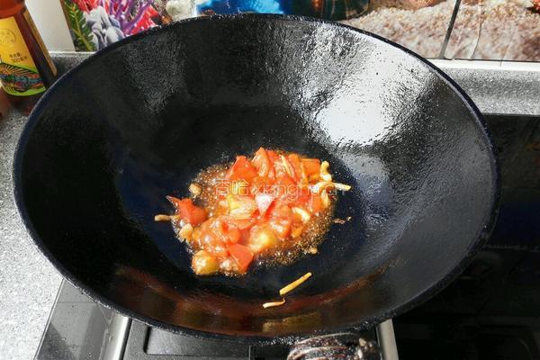 番茄烧腐竹的做法图解3