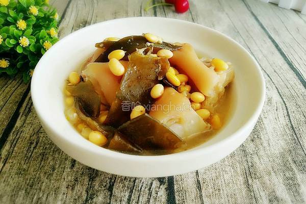 海带黄豆炖猪蹄的做法图解12