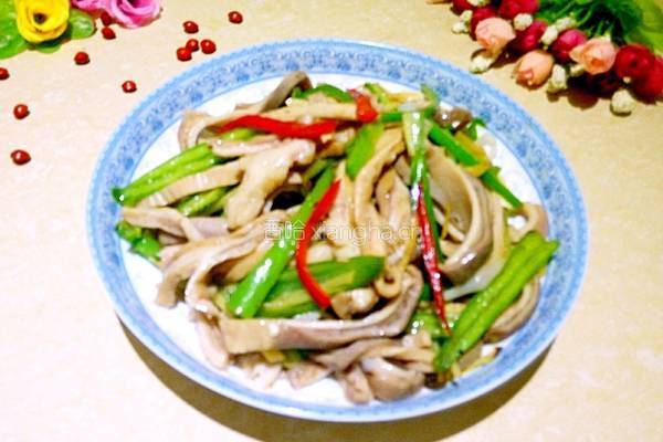 青椒炒肚丝的做法图解5