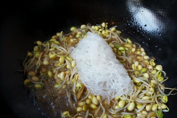黄豆芽炒粉丝的做法图解9