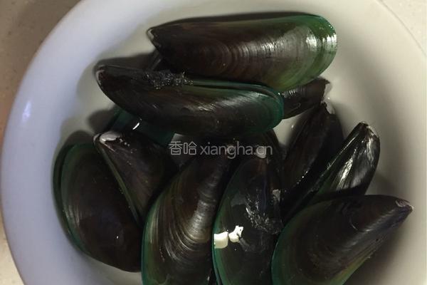 蒜香淡菜的做法图解1