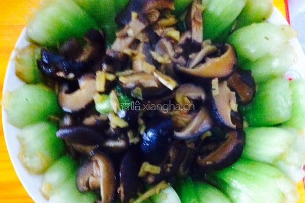 香菇炒青菜的做法图解6