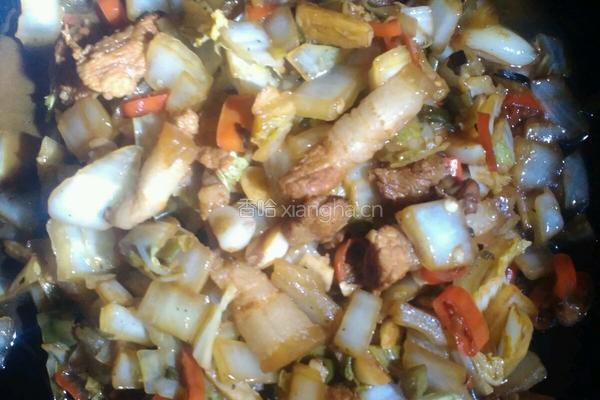 白菜炒肉丝的做法图解3