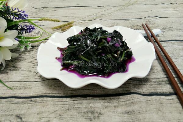 蒜蓉红皮菜一的做法图解5