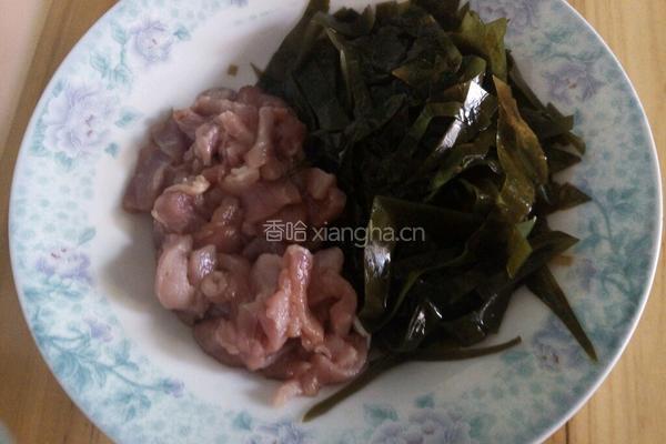 海带丝炒肉丝的做法图解2