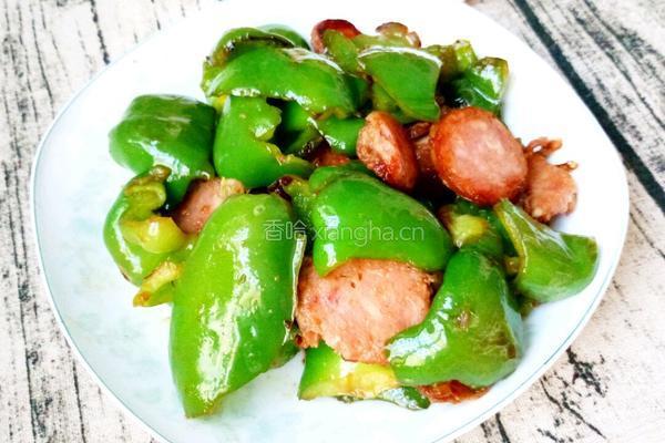 菜椒炒火腿的做法图解8