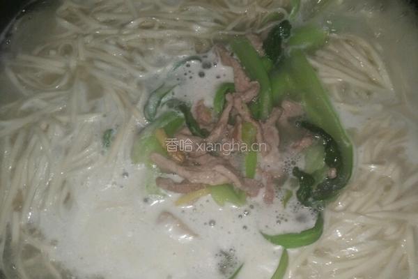 青菜肉丝面的做法图解11
