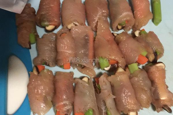 培根鸡肉芦笋卷的做法图解6