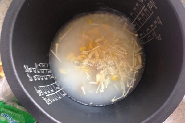 金针菇鸡肉粥的做法图解6