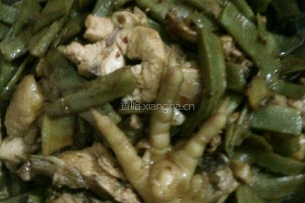 贡菜焖鸡肉
