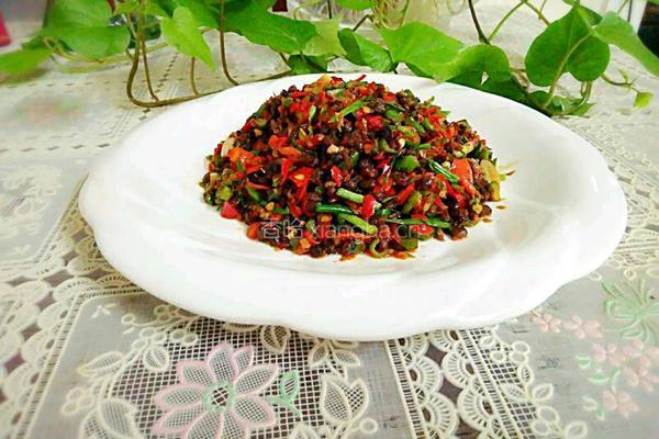 豆鼓炒双椒的做法图解7