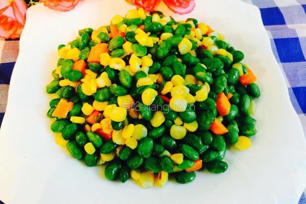 清炒毛豆玉米胡萝卜的做法图解5