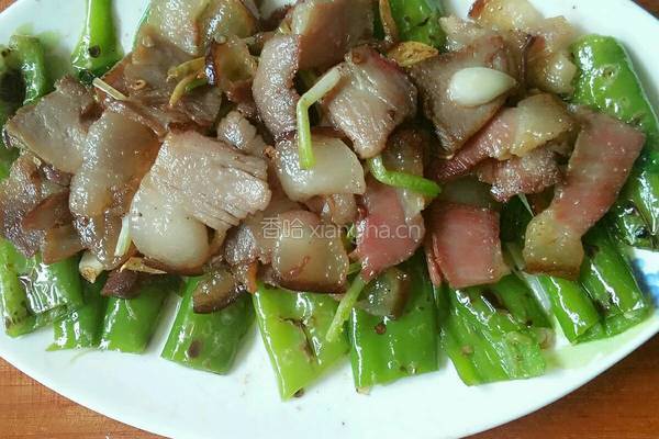 虎皮煎椒炒腊肉的做法图解7