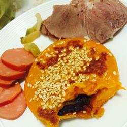 南瓜豆沙饼（营养早餐）的做法[图]