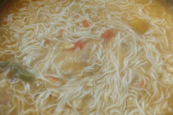 番茄炒蛋排骨汤面的做法图解8