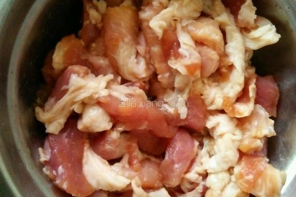 肉炒小白菜的做法图解2