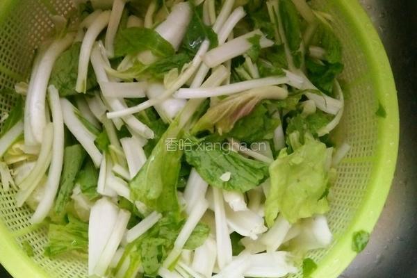 肉炒小白菜的做法图解5