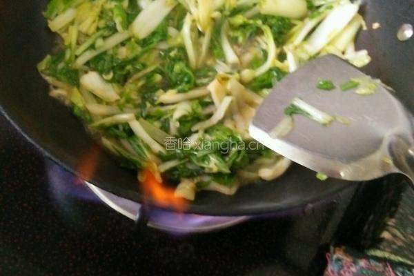 肉炒小白菜的做法图解6