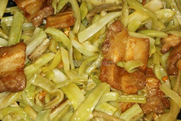 贡菜炒五花肉的做法图解5