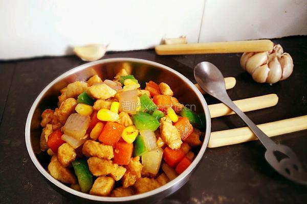 宝宝食谱之 五彩鸡丁