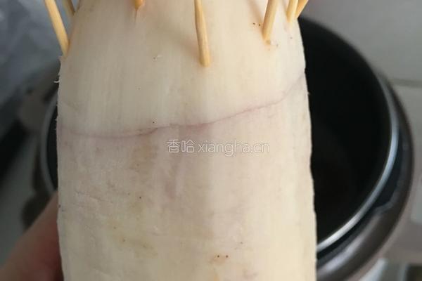 冰糖紫米莲藕的做法图解6