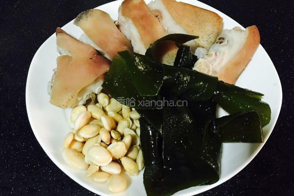 海带芸豆猪手汤的做法图解4