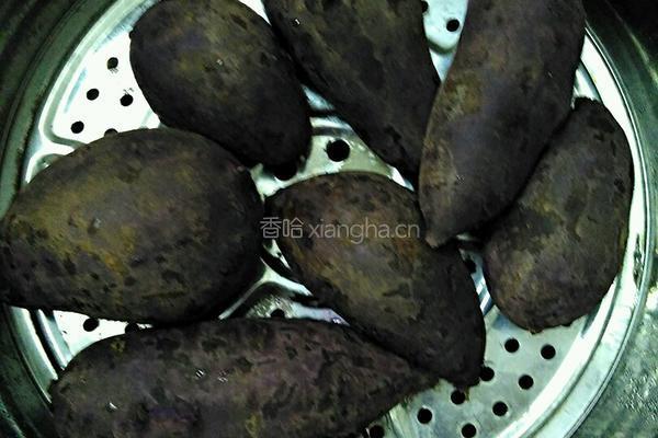 紫薯馅的做法图解2