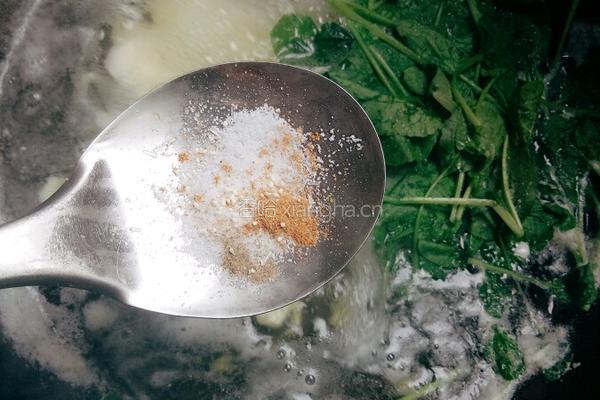 青菜豆腐鸡蛋汤的做法图解4