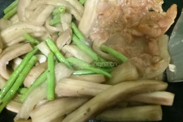 肉丝豆角炆茄子的做法图解5