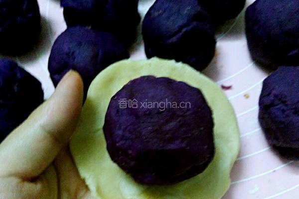紫薯蛋黄酥的做法图解16