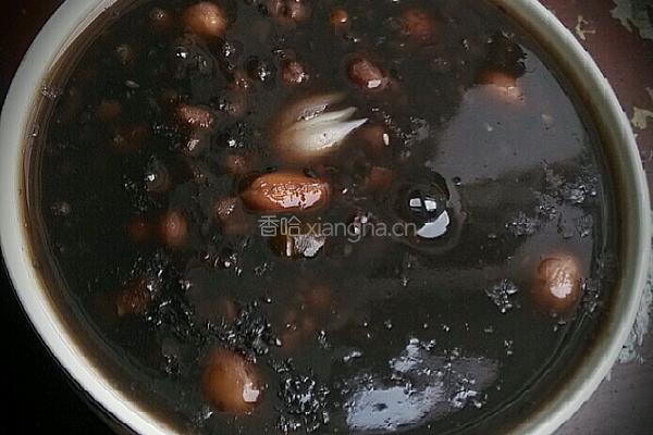 黑发美颜健身粥的做法图解3