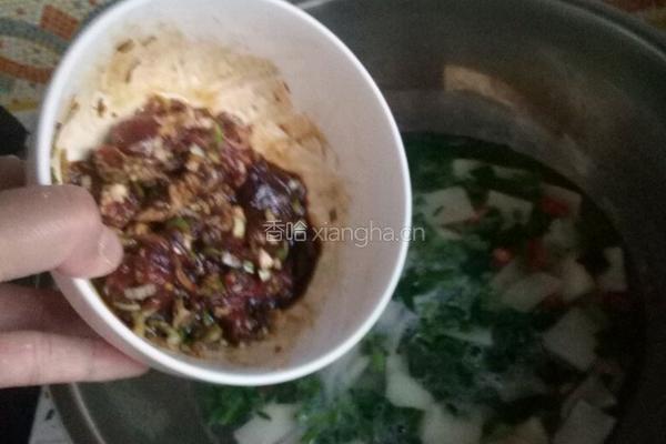 羊肉汆面片的做法图解7