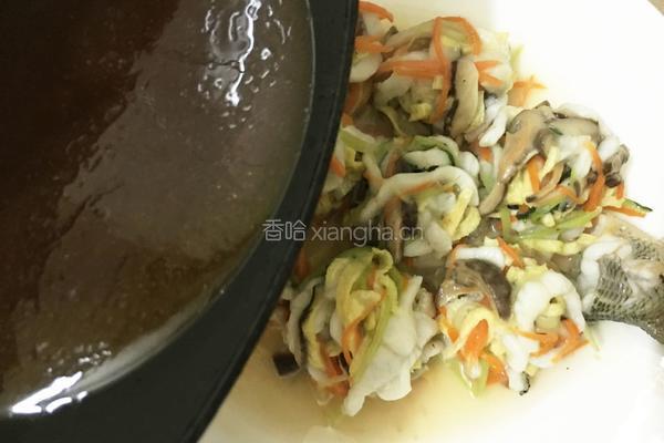 绣球鲈鱼的做法图解20