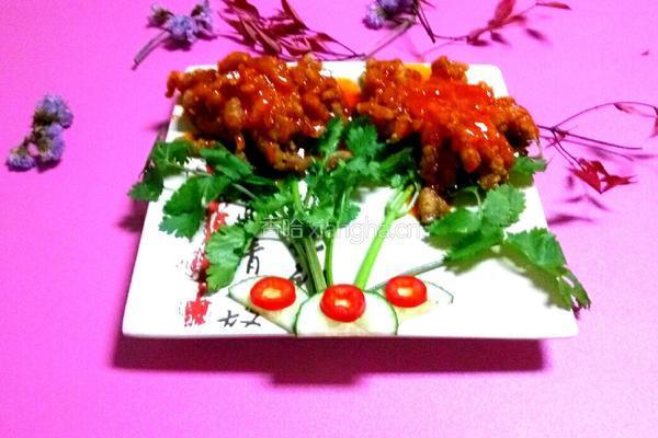 茄汁菊花肉的做法图解1