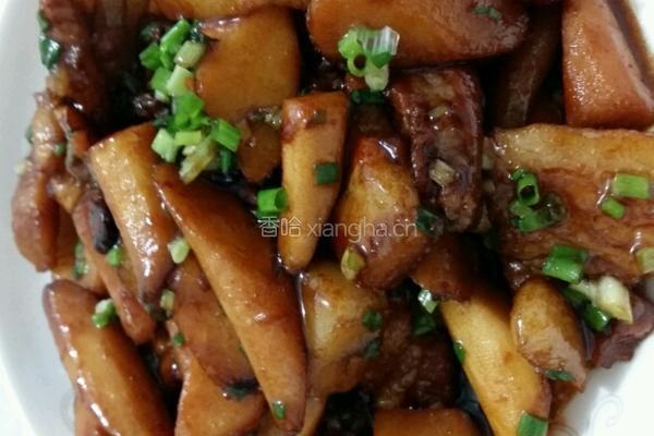 红烧肉烧山药的做法图解4