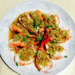 蒜沫九节虾的做法[图]