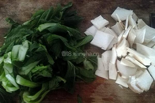 杏鲍菇炒油菜的做法图解1