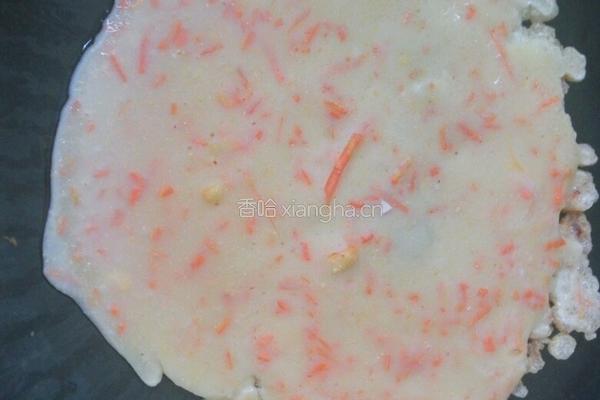 胡萝卜丝鸡蛋饼的做法图解7