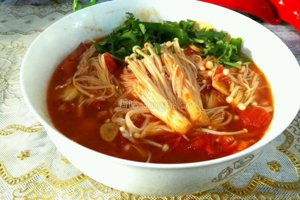 蕃茄金针菇的做法图解6