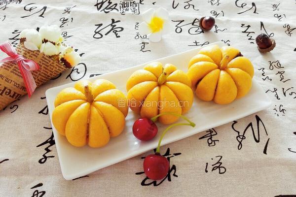 南瓜豆沙包的做法图解16