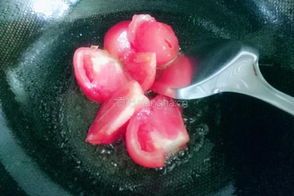 西红柿蘑菇鸡蛋炒青菜的做法图解4