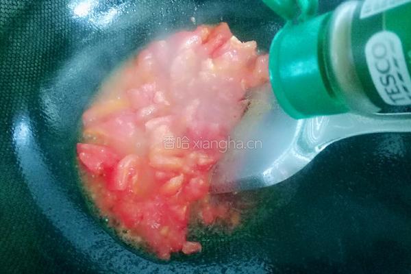 西红柿蘑菇鸡蛋炒青菜的做法图解6