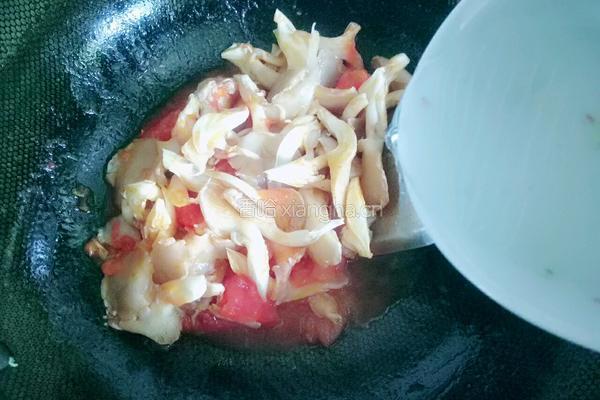 西红柿蘑菇鸡蛋炒青菜的做法图解8