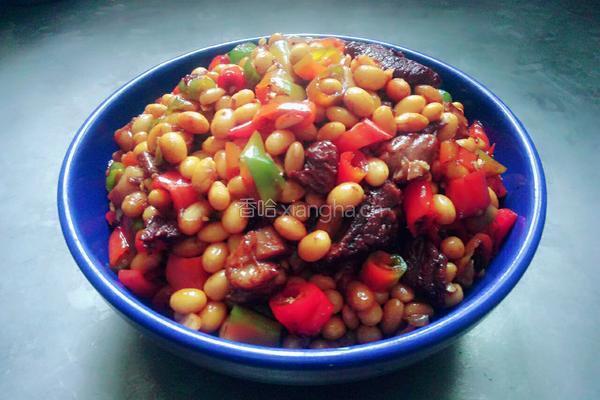辣炒黄豆烧肉的做法图解12