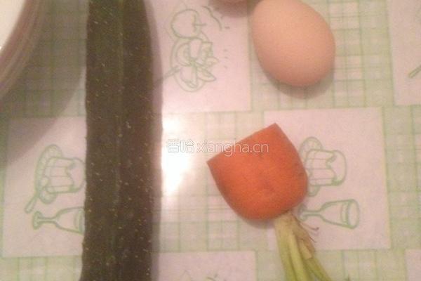 双色炒饭的做法图解1