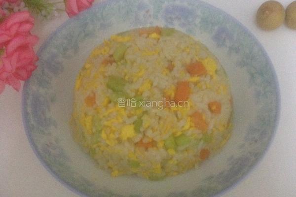双色炒饭的做法图解4