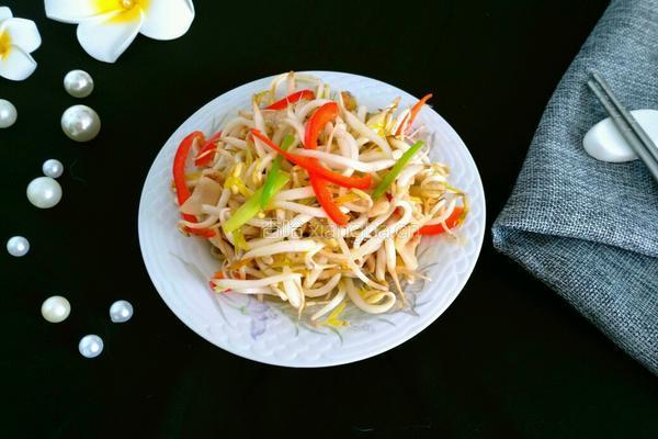 家常炒豆芽的做法图解10