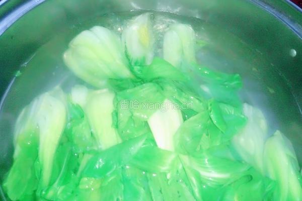 火腿炒青菜的做法图解3
